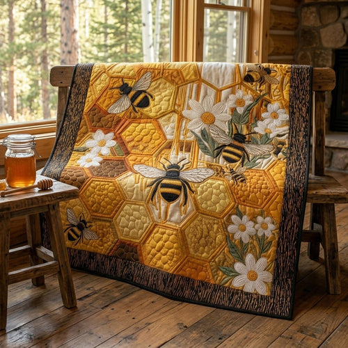 Midnight Bee Garden Quilted Blanket NCU0HNH1179
