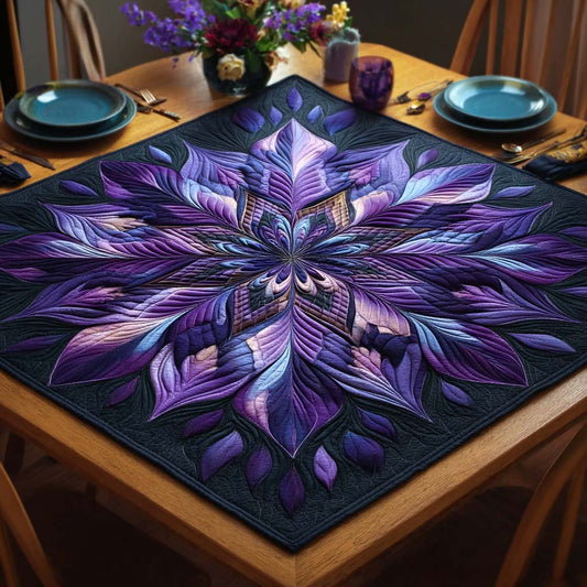 Midnight Bloom Quilted Table Topper NCU0NNT1136