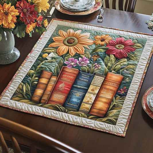 Midnight Book Club Quilted Table Topper NCU0NNT1386