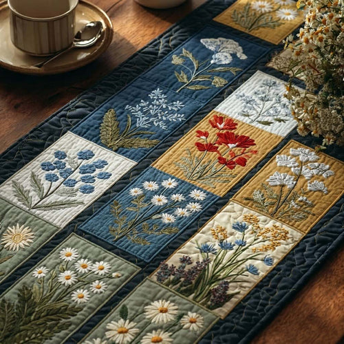 Midnight Botanicals Quilted Table Runner NCU0DQQ0567
