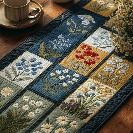 Midnight Botanicals Quilted Table Runner NCU0DQQ0567