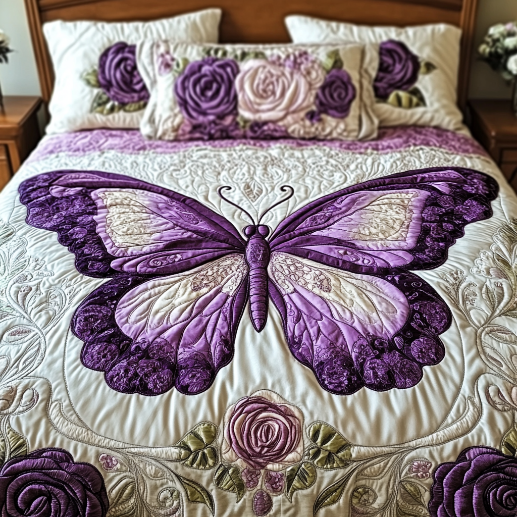 Midnight Butterfly Duvet Cover Set NCU0NVH458