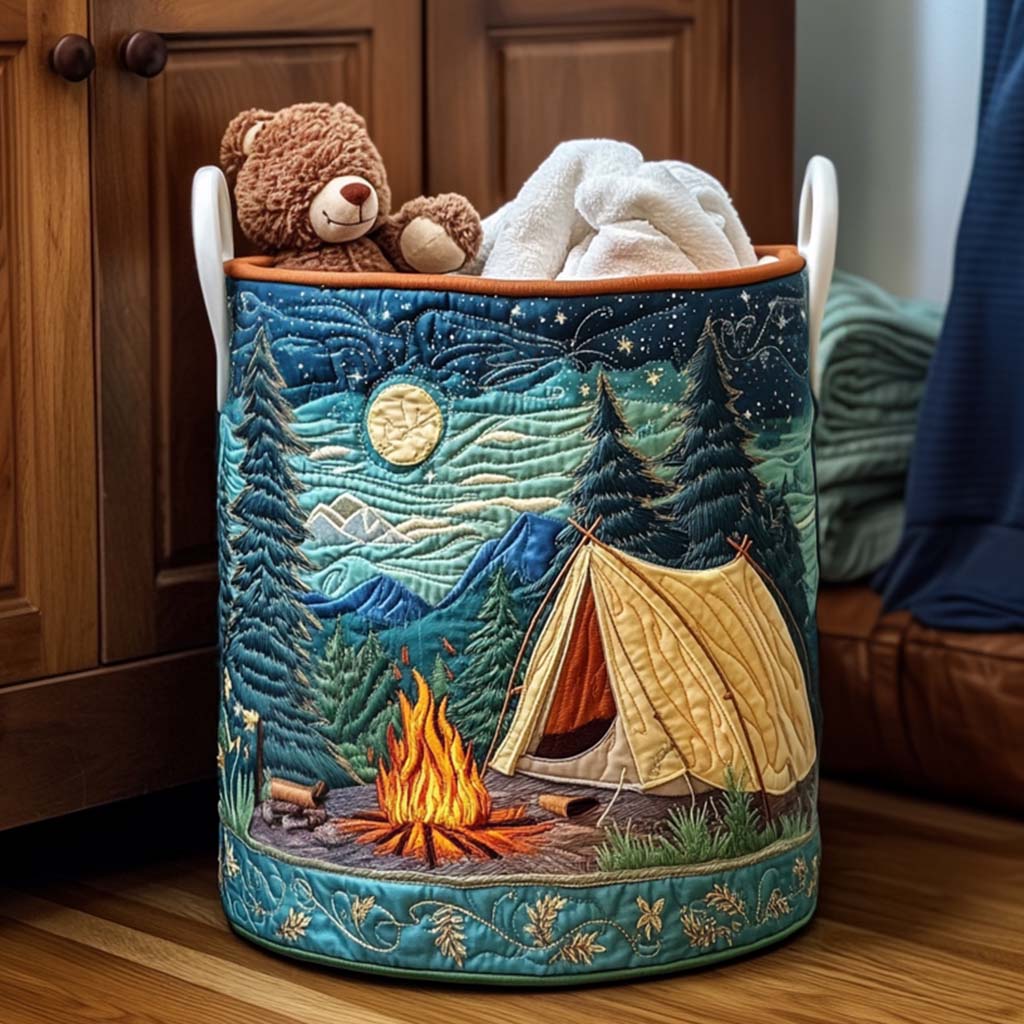 Midnight Camp Quilted Laundry Basket NCU0NNT1481