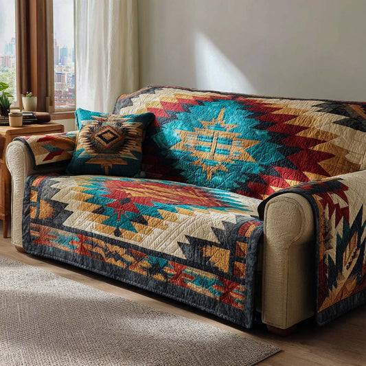 Midnight Canyon Star Quilted Sofa Cover NCU0NXD1250