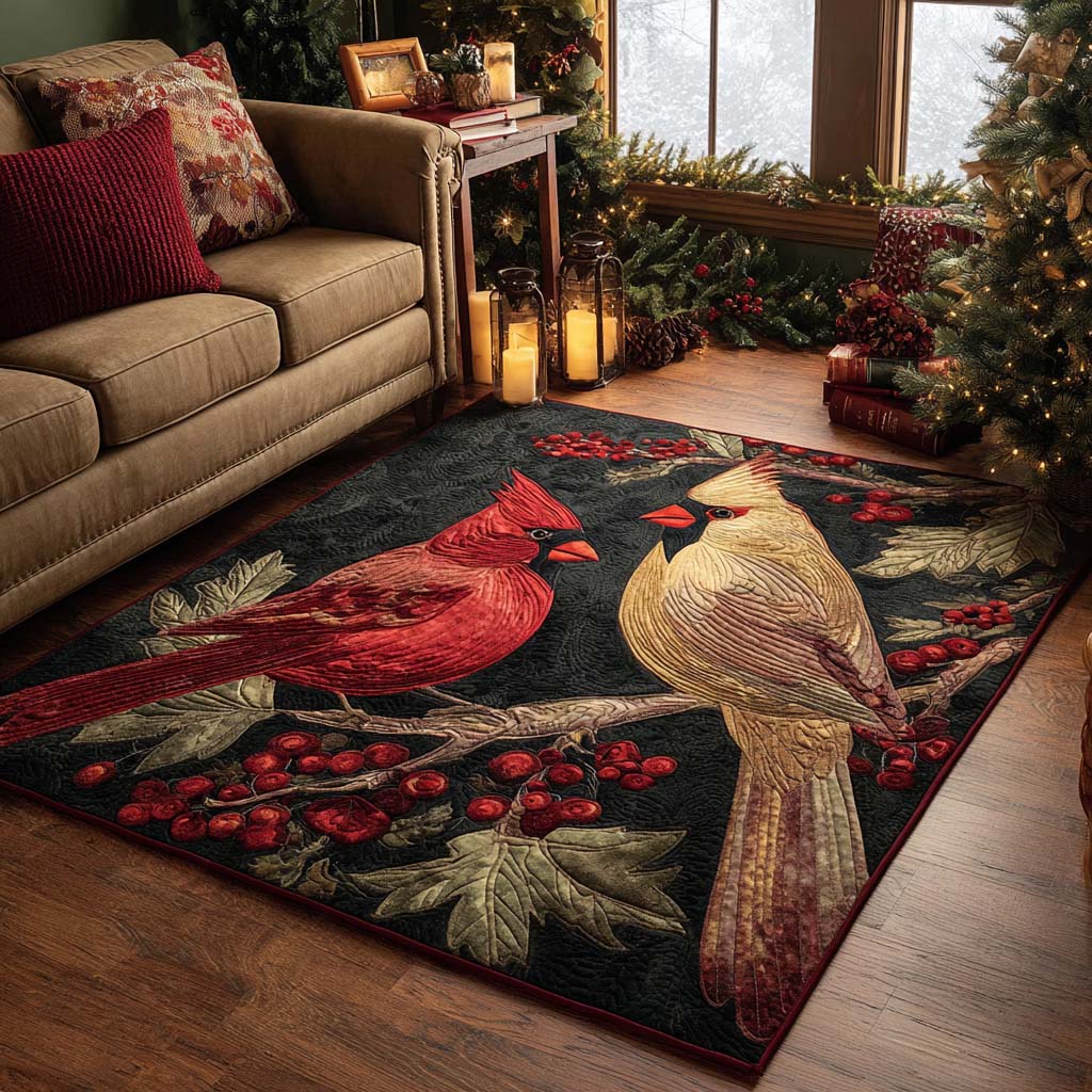 Midnight Cardinals Area Rug NCU0HH513