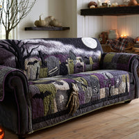 Midnight Cemetery Quilted Sofa Cover NCU0PTT3249