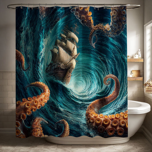 Midnight Current Shower Curtain NCU0NTD1577