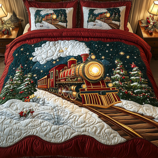 Midnight Express 3-Piece Quilted Bedding Set NCU0VH567