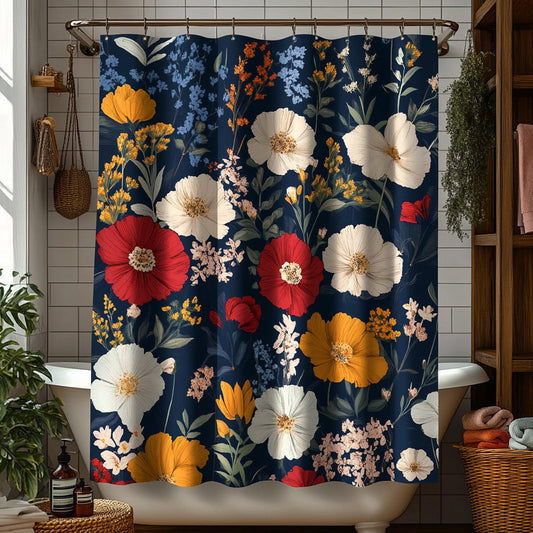 Midnight Florals Shower Curtain NCU0LDH404