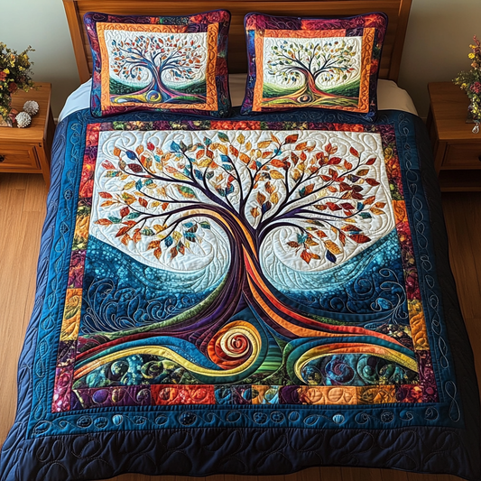 Midnight Garden Harmony 3-Piece Quilted Bedding Set NCU0TL1994