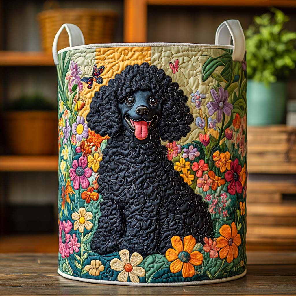 Midnight Garden Smile Quilted Laundry Basket NCU0NXD670