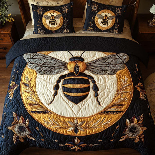 Midnight Glow 3-Piece Quilted Bedding Set NCU0NT2145