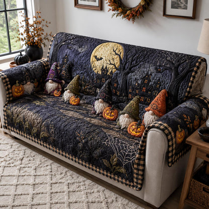 Midnight Gnome Gathering Quilted Sofa Cover NCU0DV2403