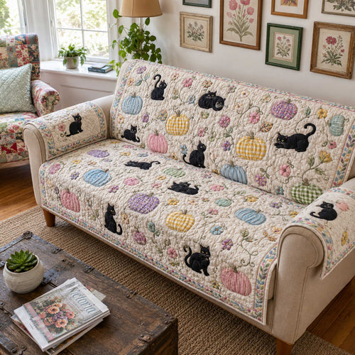 Midnight Harvest Quilted Sofa Cover NCU0NTD2129