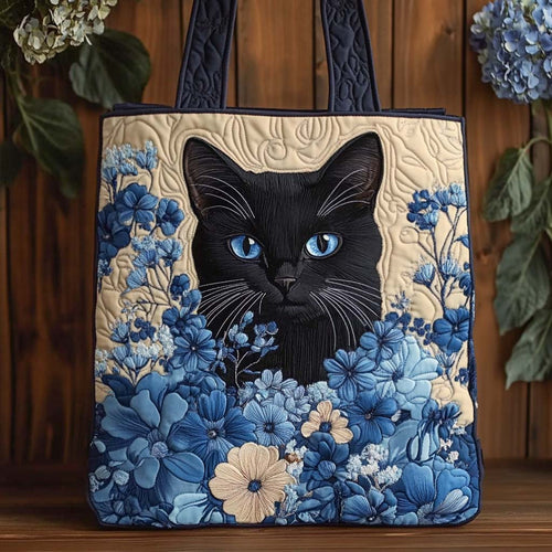 Midnight Hydrangea Muse Quilted Tote Bag NCU0NXD558