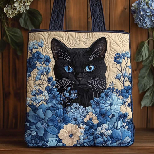 Midnight Hydrangea Muse Quilted Tote Bag NCU0NXD558