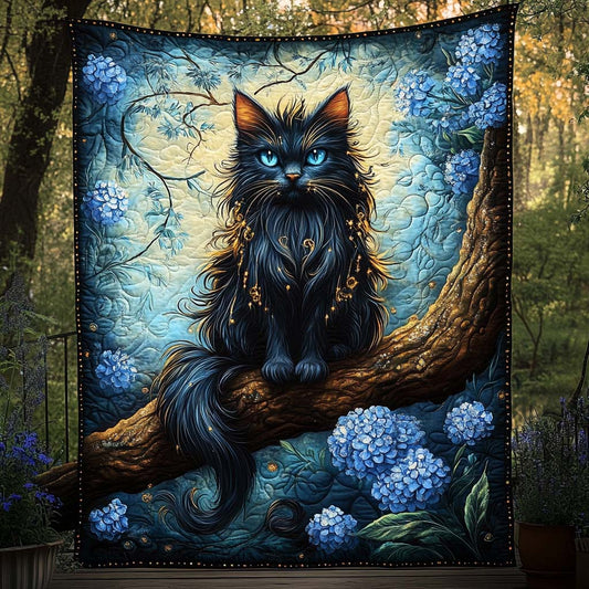 Midnight Kitty Quilted Blanket NCU0DQQ0104