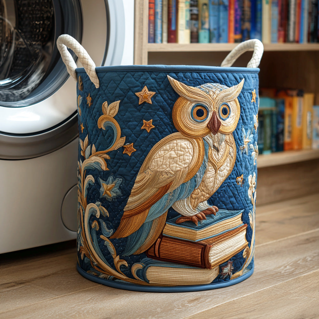 Midnight Library Dream Quilted Laundry Basket NCU0NTD1061