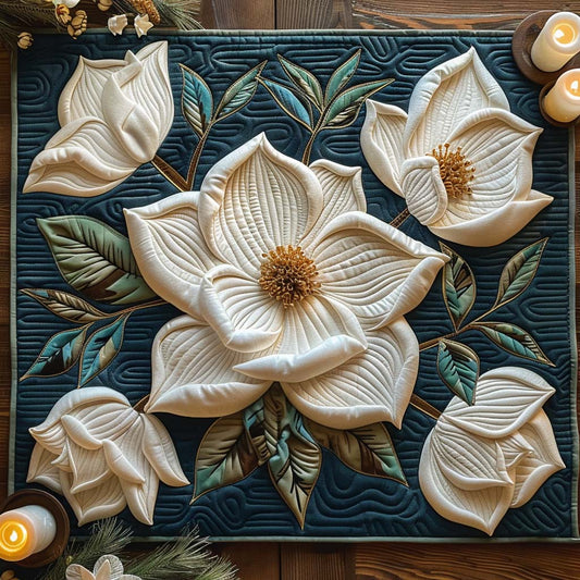 Midnight Magnolia Quilted Table Topper NCU0DQQ105