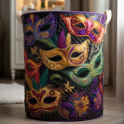 Midnight Masquerade Whiskers Quilted Laundry Basket NCU0PTT2675