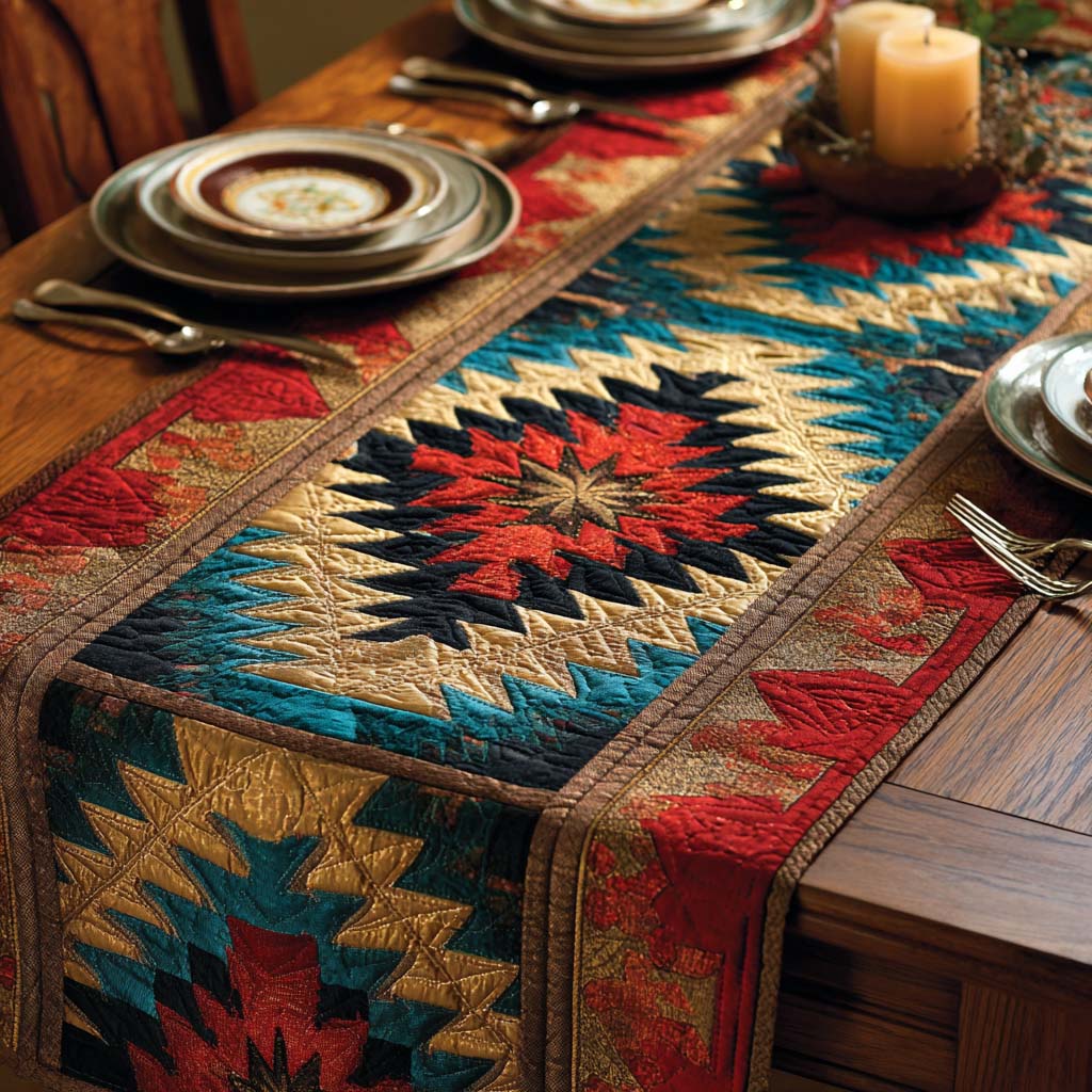 Midnight Mesa Quilted Table Runner NCU0NXD1206