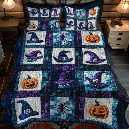 Midnight Mischief 3-Piece Quilted Bedding Set NCU0PT933