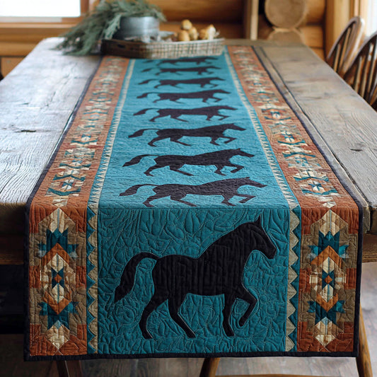 Midnight Mustang Quilted Table Runner NCU0NTV836