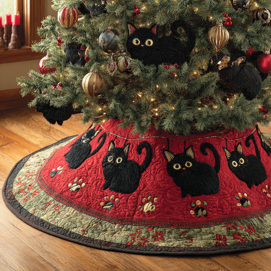 Midnight Noel Christmas Quilted Tree Skirt NCU0NTD1164