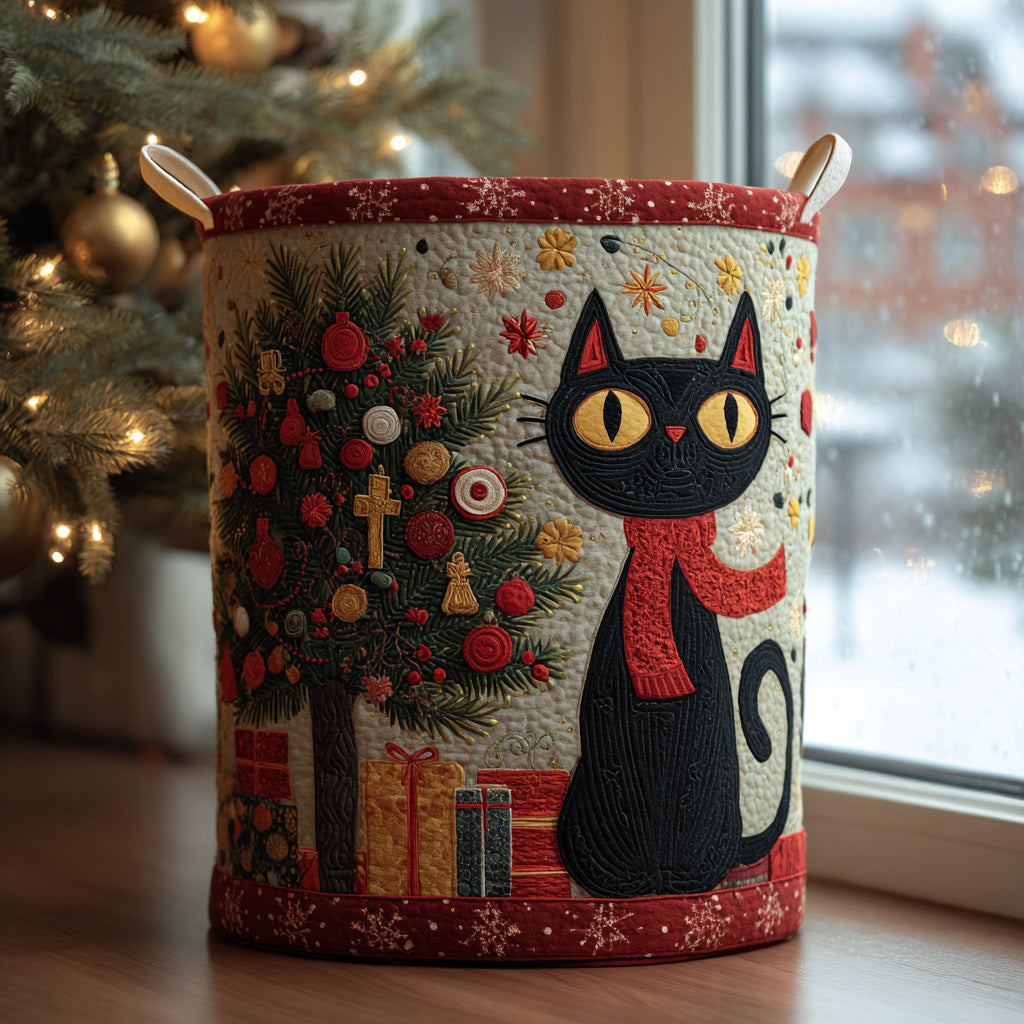 Midnight Noel Quilted Laundry Basket NCU0PVL701