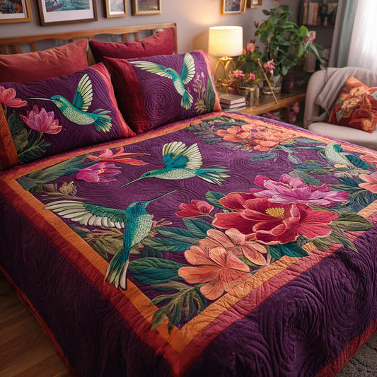 Midnight Orchid Flight Quilted Blanket NCU0LDH782