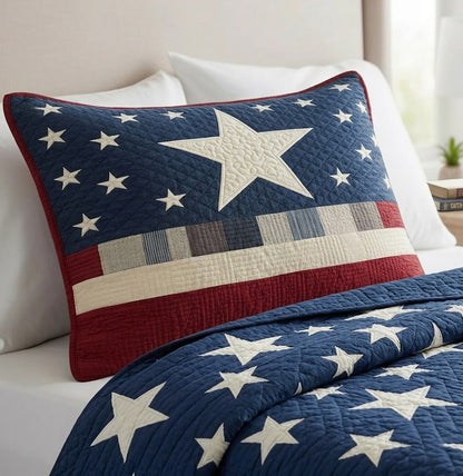 Midnight Patriot Quilted Bedding Pillow Case NCU0DQQ0294