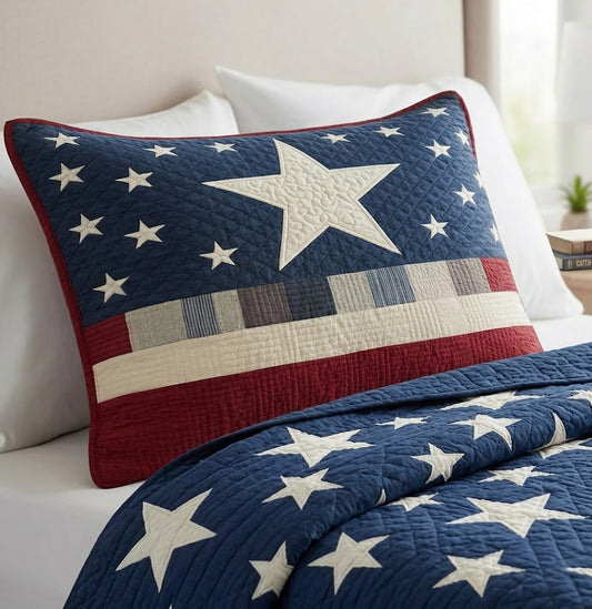 Midnight Patriot Quilted Bedding Pillow Case NCU0DQQ0294