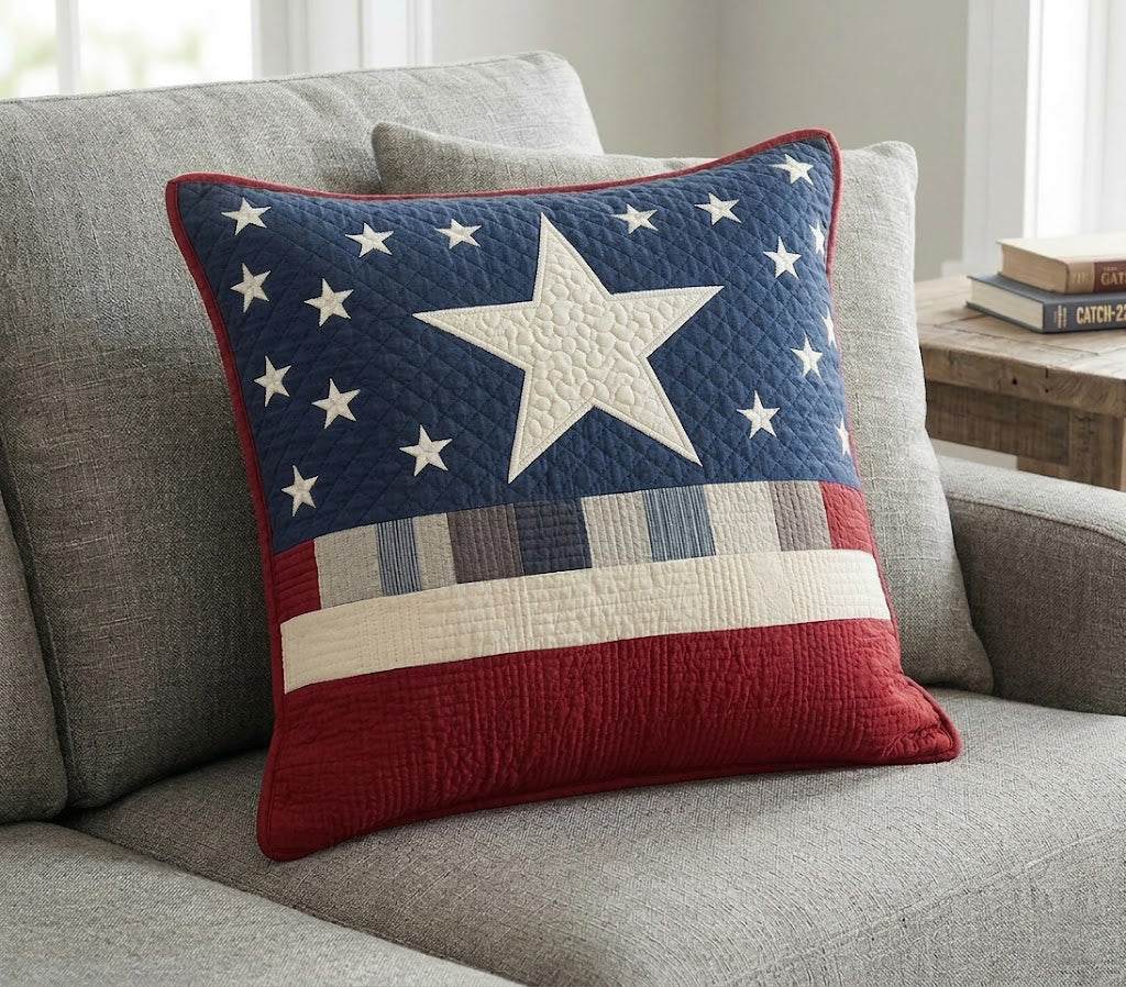 Midnight Patriot Quilted Pillow Case NCU0DQQ0294