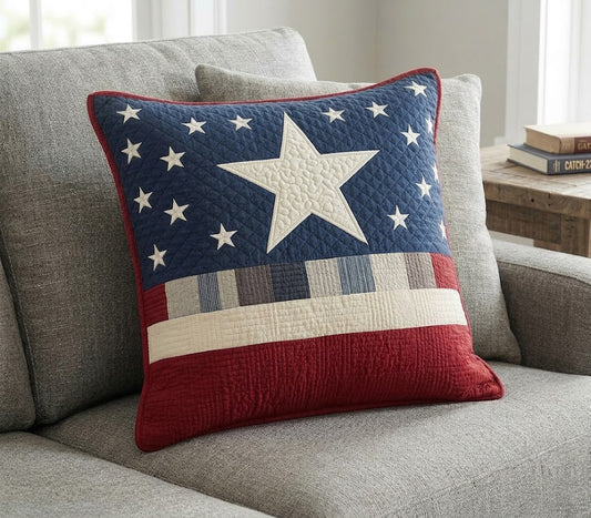 Midnight Patriot Quilted Pillow Case NCU0DQQ0294
