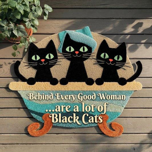 Midnight Paws Custom Shape Doormat NCU0DV2105
