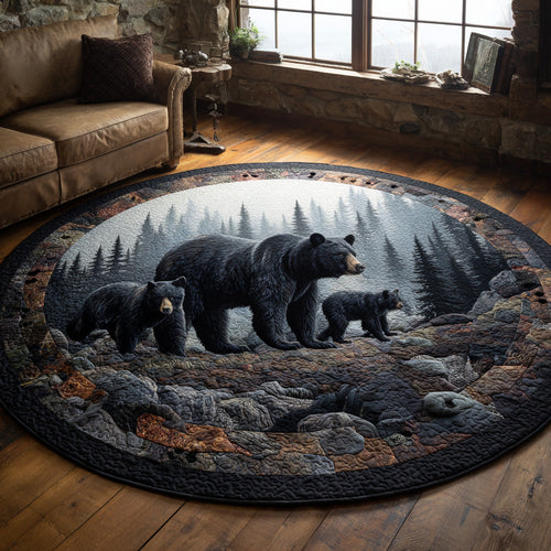 Midnight Paws Quilted Round Mat NCU0DV1039