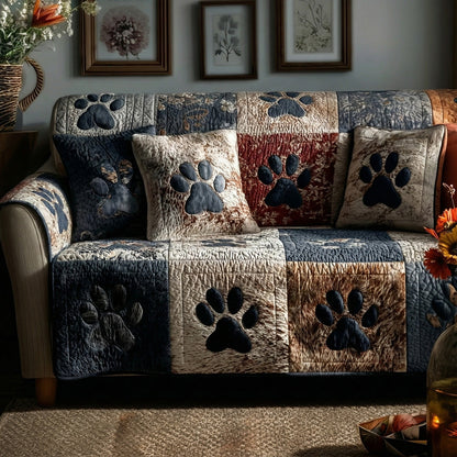 Midnight Paws Quilted Sofa Cover NCU0LDH365