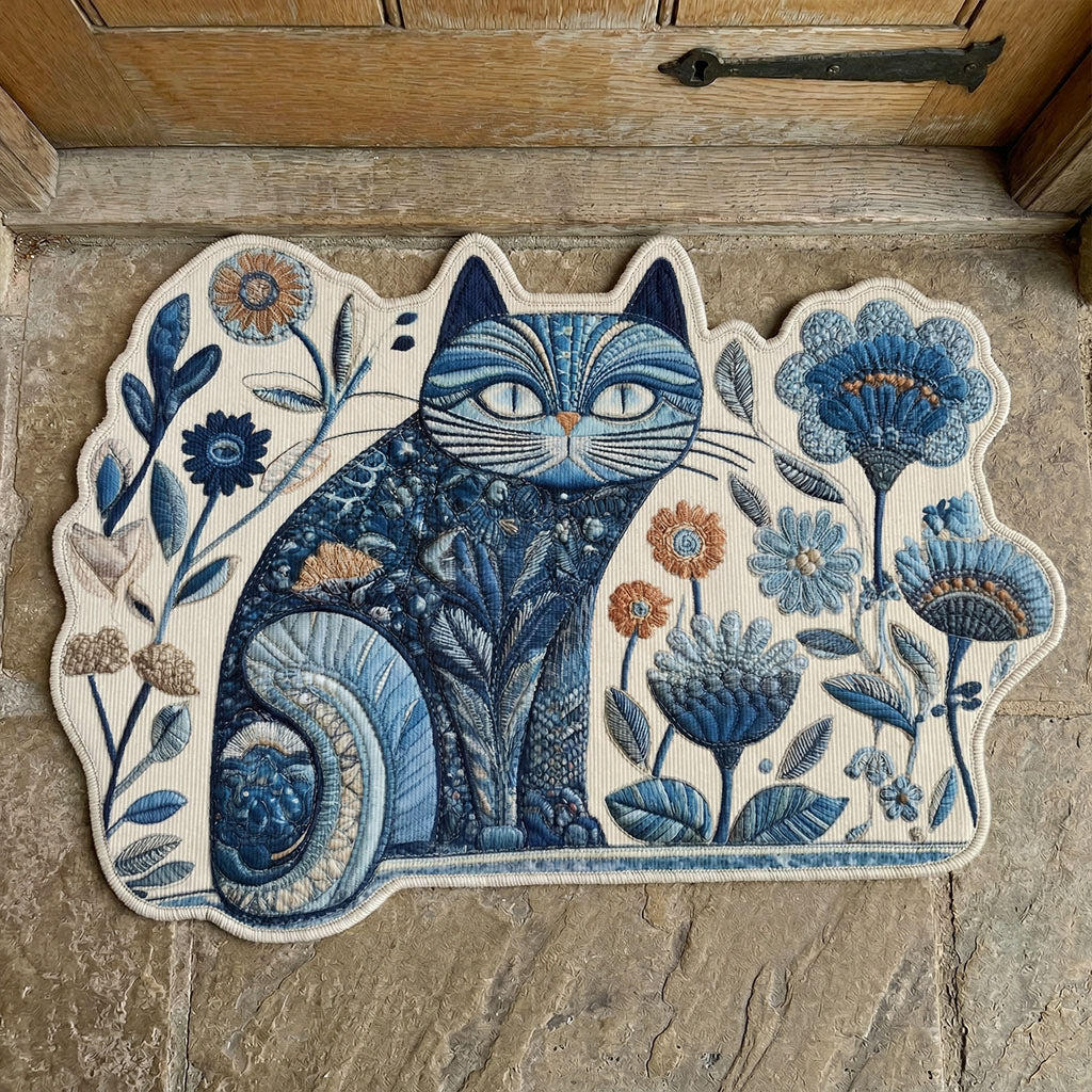 Midnight Posy Custom Shape Doormat NCU0PTT3065