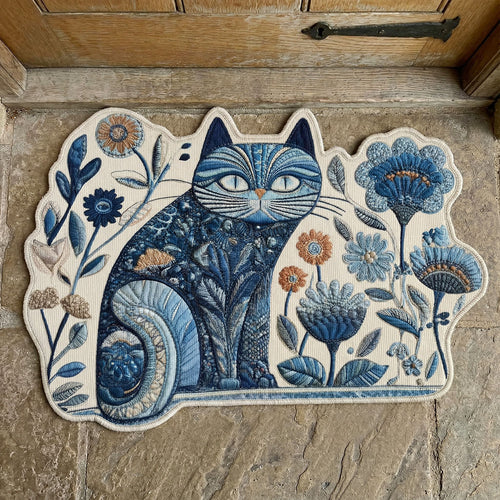 Midnight Posy Custom Shape Doormat NCU0PTT3065