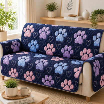 Midnight Promenade Quilted Sofa Cover NCU0PVL1031