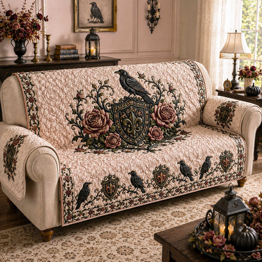 Midnight Raven Quilted Sofa Cover NCU0NTD2183
