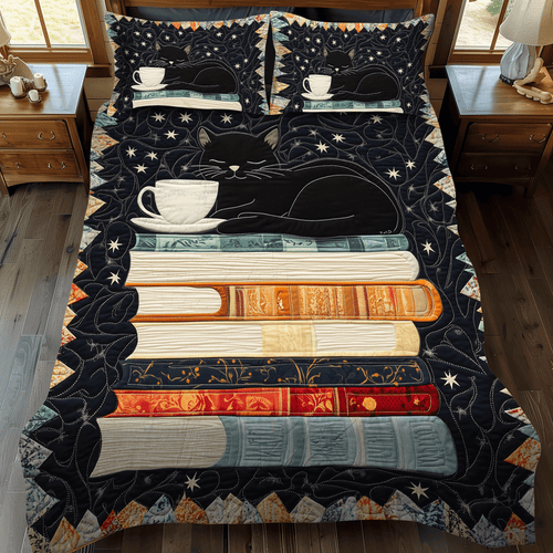 Midnight Reading 3-Piece Quilted Bedding Set NCU0TL1072