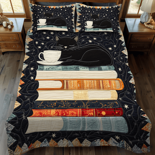 Midnight Reading 3-Piece Quilted Bedding Set NCU0TL1072