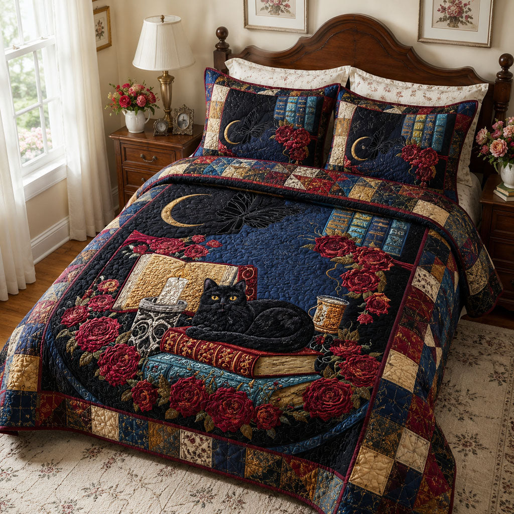 Midnight Reading Companion 3-Piece Quilted Bedding Set NCU0PTT3317