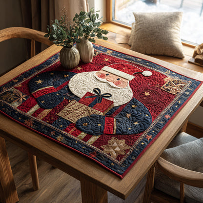 Midnight Santa Claus Quilted Table Topper NCU0HNH148
