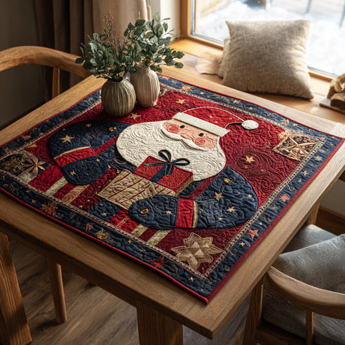 Midnight Santa Claus Quilted Table Topper NCU0HNH148
