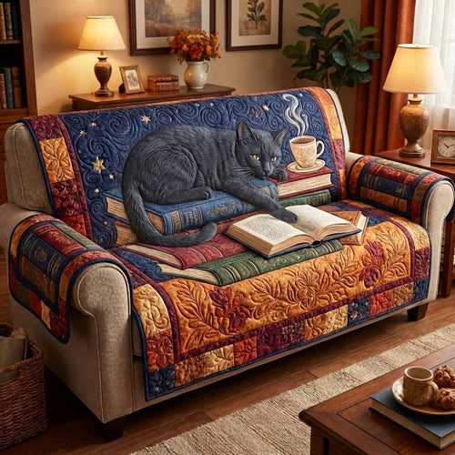 Midnight Scholar Quilted Sofa Cover NCU0NTV920