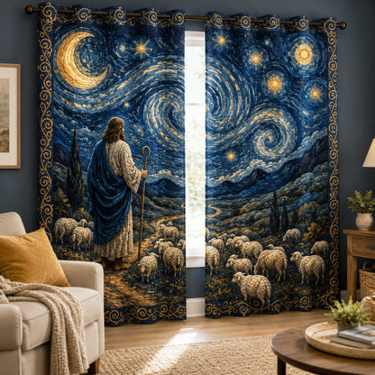 Midnight Shepherd Quilted Curtains NCU0NTD2109