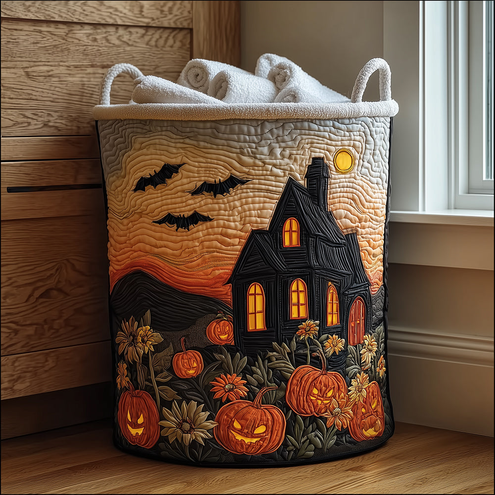 Midnight Spells Quilted Laundry Basket NCU0TH3072
