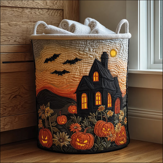 Midnight Spells Quilted Laundry Basket NCU0TH3072